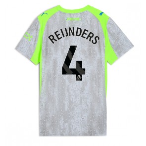 Lacne Ženy Futbalové dres Manchester City Tijjani Reijnders #4 2025-26 Krátky Rukáv - Tretina